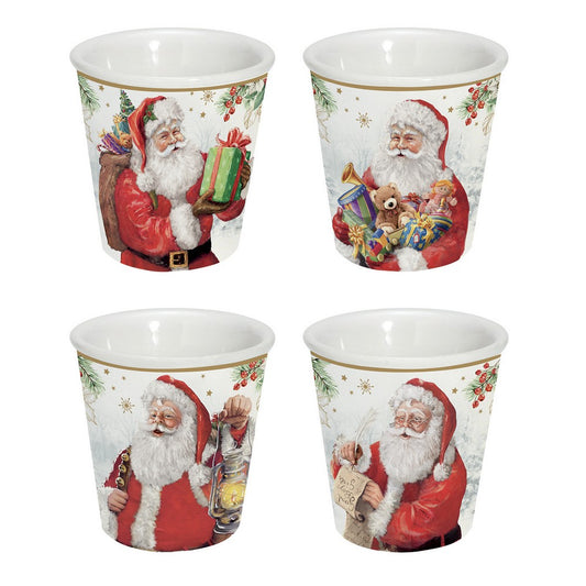 Santa Is Coming 4'Lü Türk Kahve Fincanı Seti