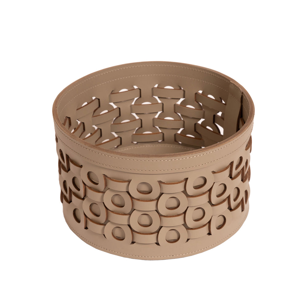 Yuvarlak Vizon Deri Sepet 22,5 cm