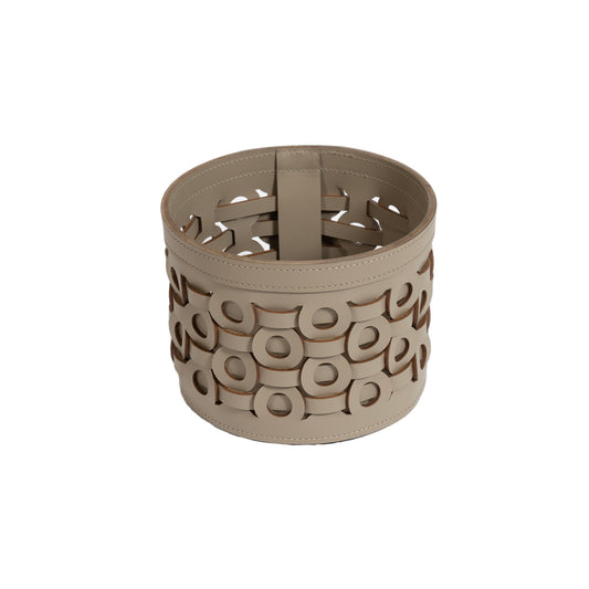 Yuvarlak Vizon Deri Sepet 17,5 cm