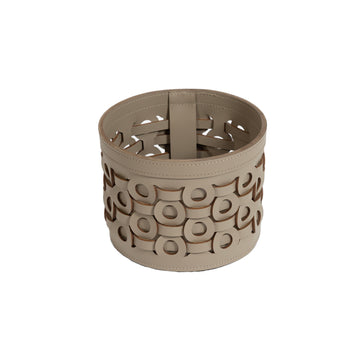 Yuvarlak Vizon Deri Sepet 17,5 cm