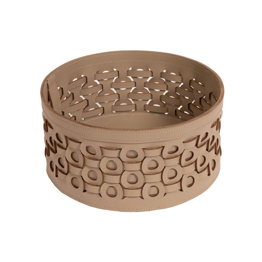 Yuvarlak Vizon Deri Sepet 27,5 cm