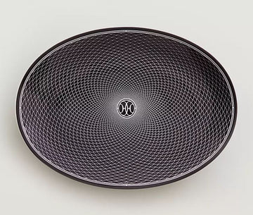 H Dèco Siyah Oval Servis Tabağı