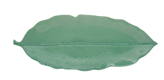 Tropical Açık Yeşil Porselen Servis Tabağı 47x19 cm