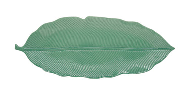 Tropical Açık Yeşil Porselen Servis Tabağı 47x19 cm