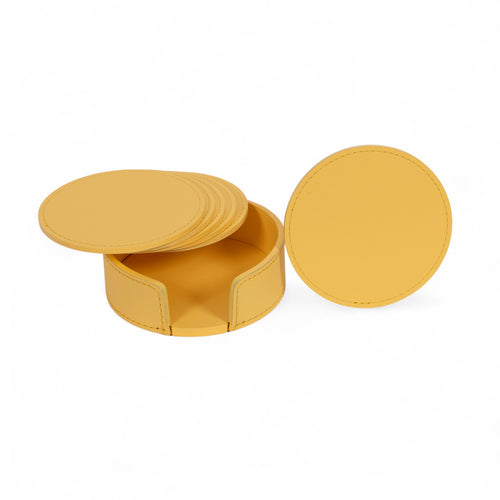 Limon Sarısı Bardak Altlığı 6 lı Set
