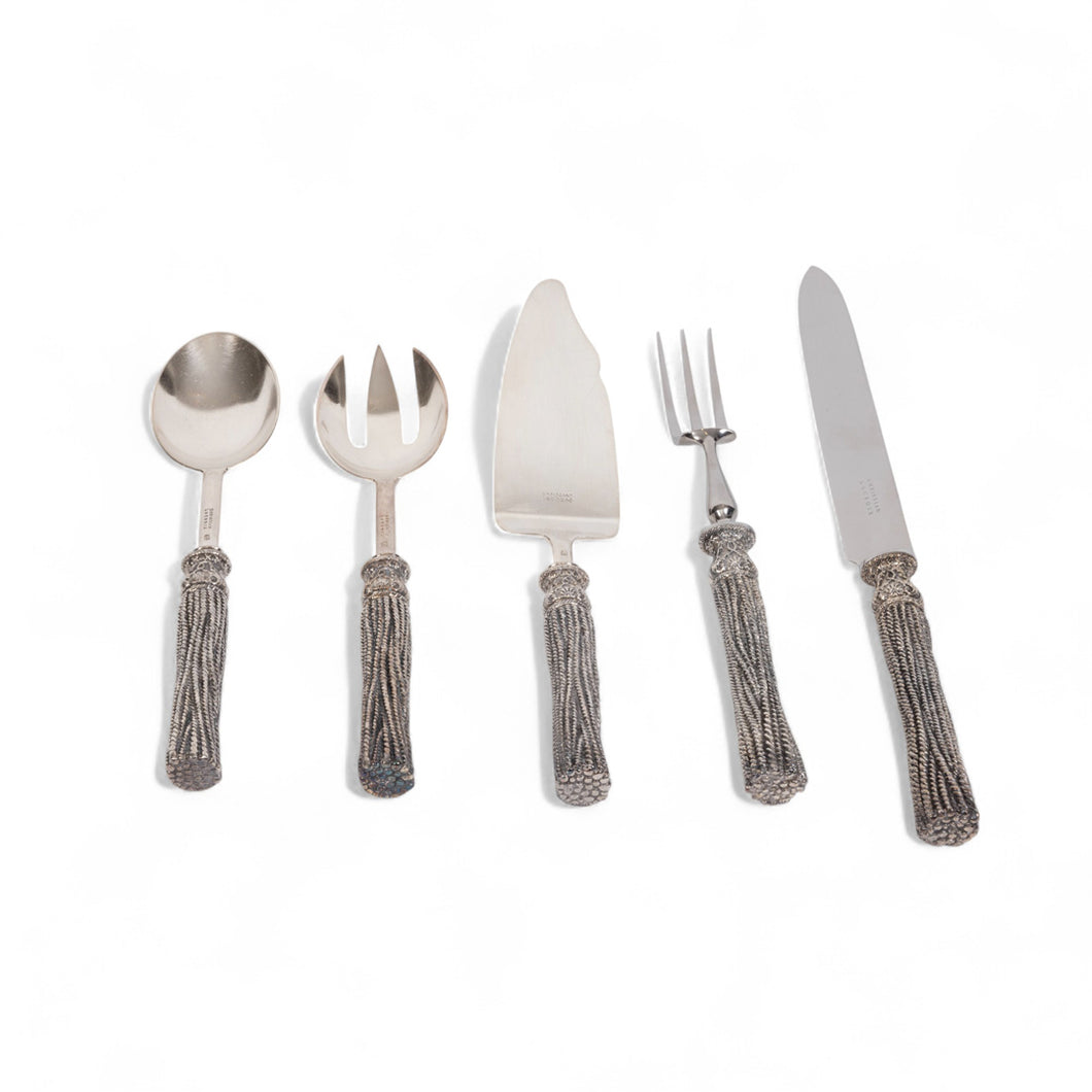 Christian Lacroix ve Christofle İş Birliği 5 Parça Servis Takımı