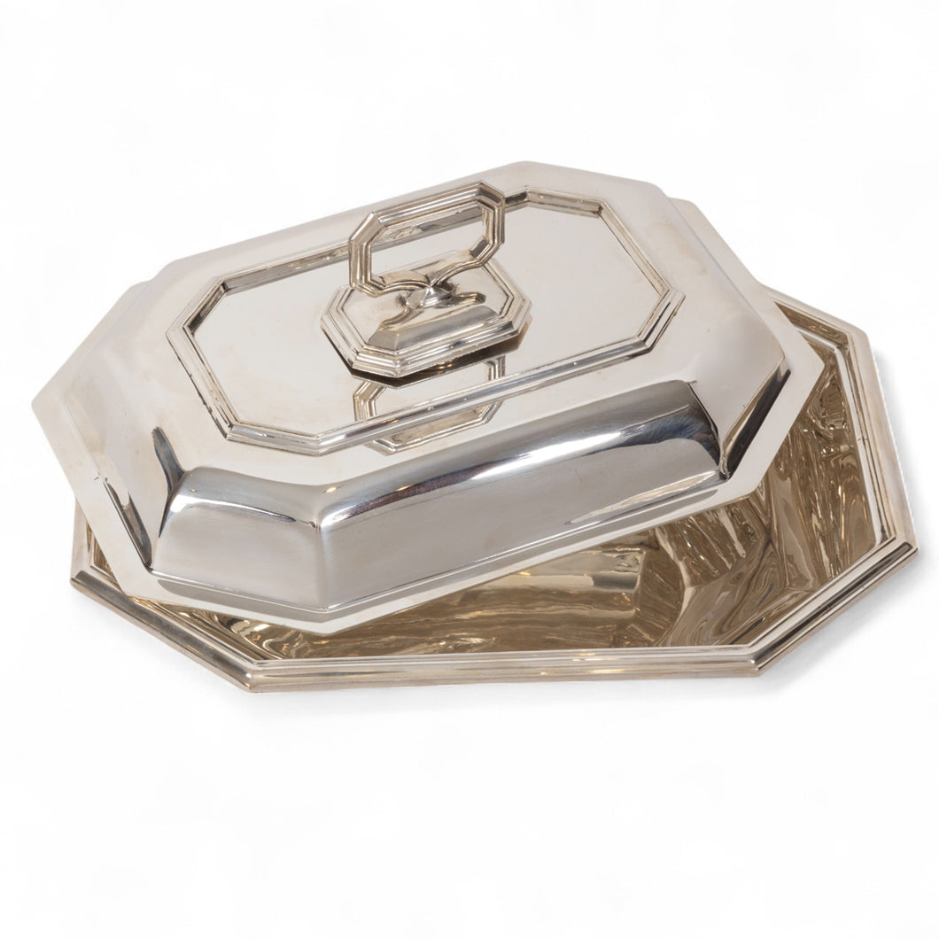 Christofle 1930’lu Yıllarda Luc Lanel Tasarımı Dikdörtgen Kulplu Servis