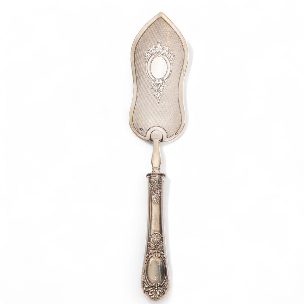 Minerva Damgalı Som Gümüş Guilloche İşçilikli Spatula