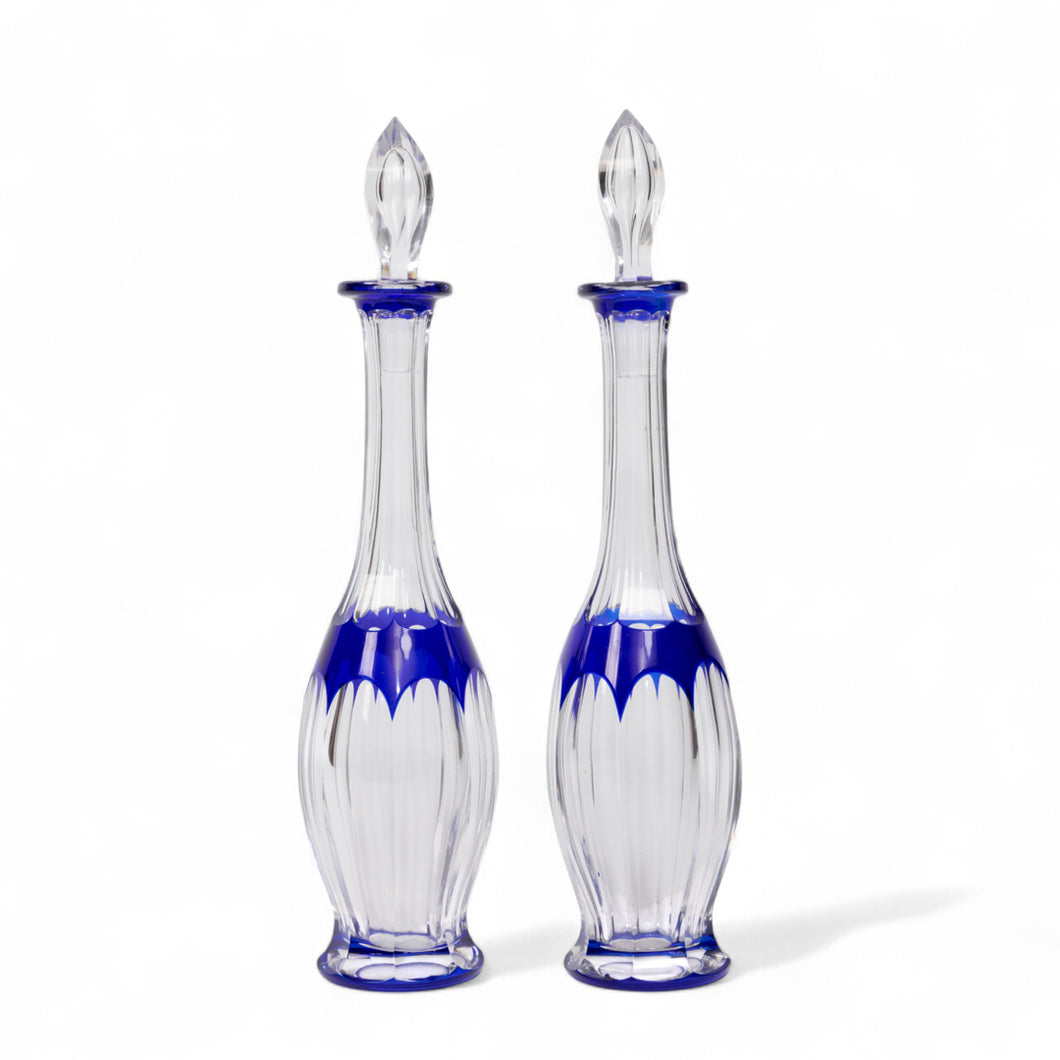 1900’lü Yıllarda Üretilmiş Fransız Kristal 20 ve 54 Numaralı Çift Karaf