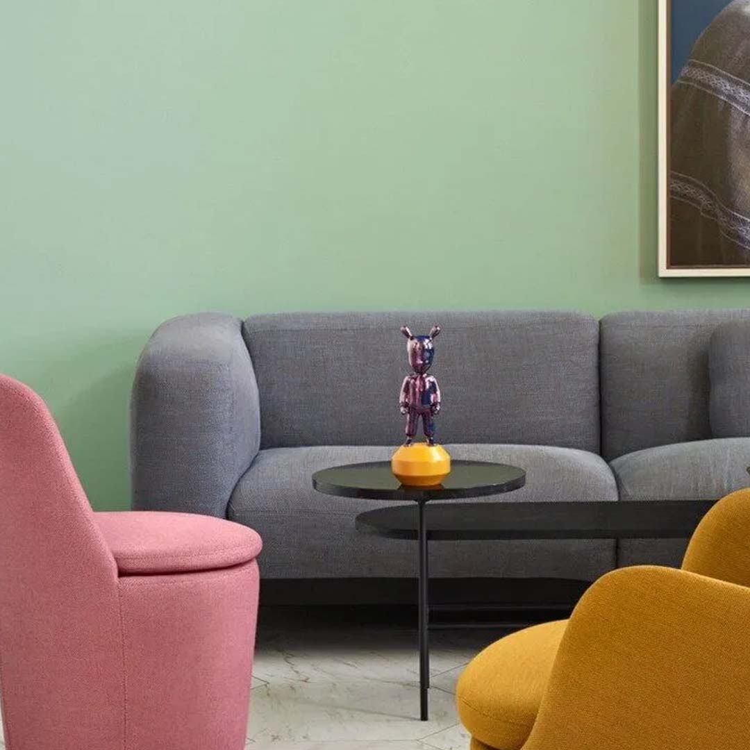 Misafir Küçük Mor ve Sarı Heykel V4