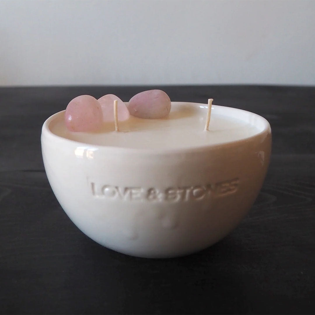 Love Stones Pembe Kuvars Sevgi Kokulu Mum