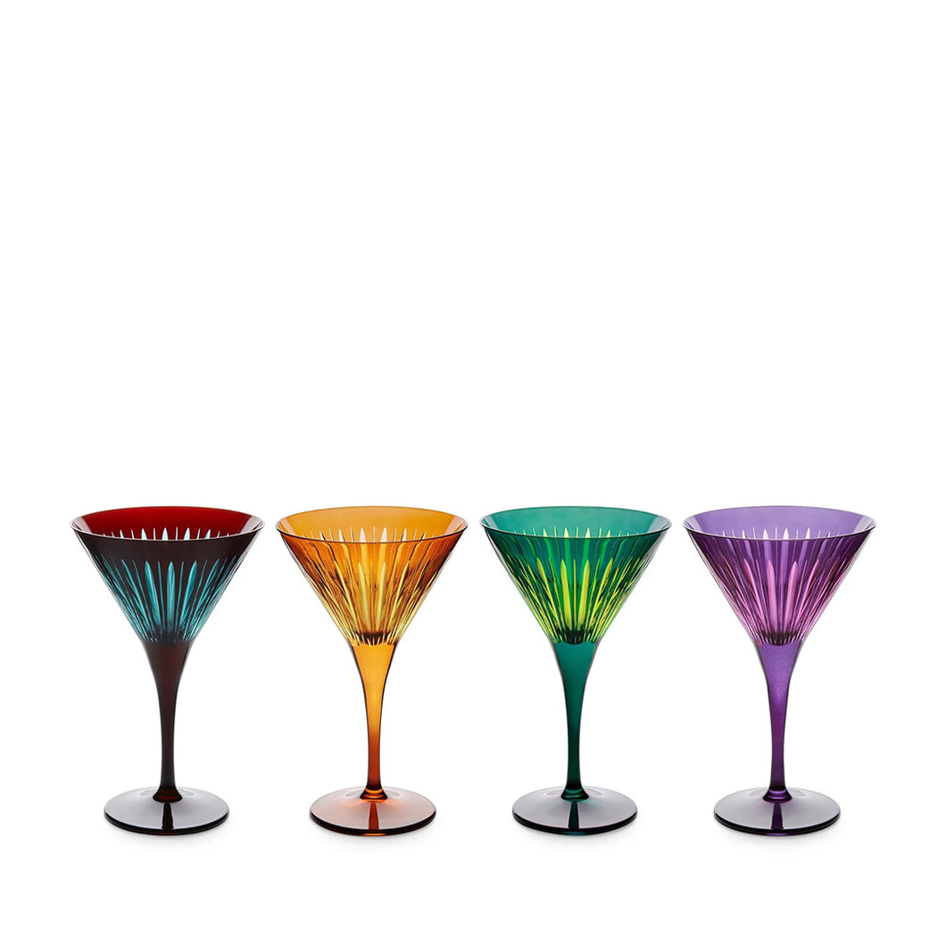 Prism 4'Lü Değişik Renkli Martini Bardağı