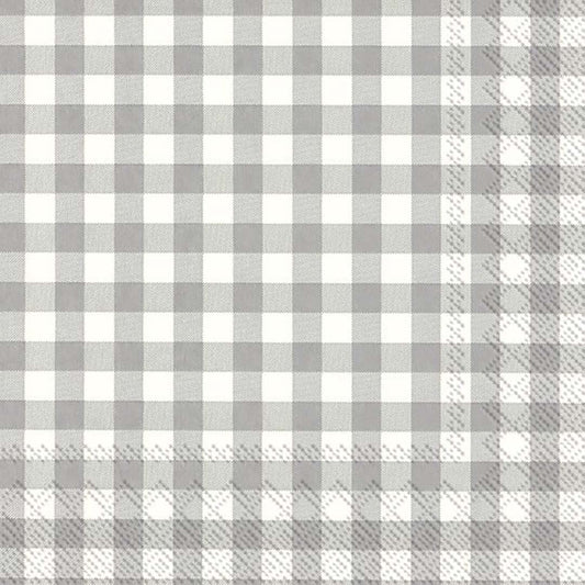 Taverna Gri Ekose Yemek Peçetesi