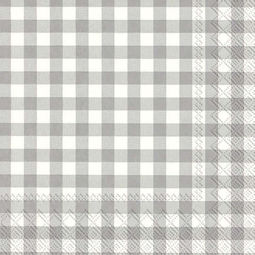 Taverna Gri Ekose Yemek Peçetesi