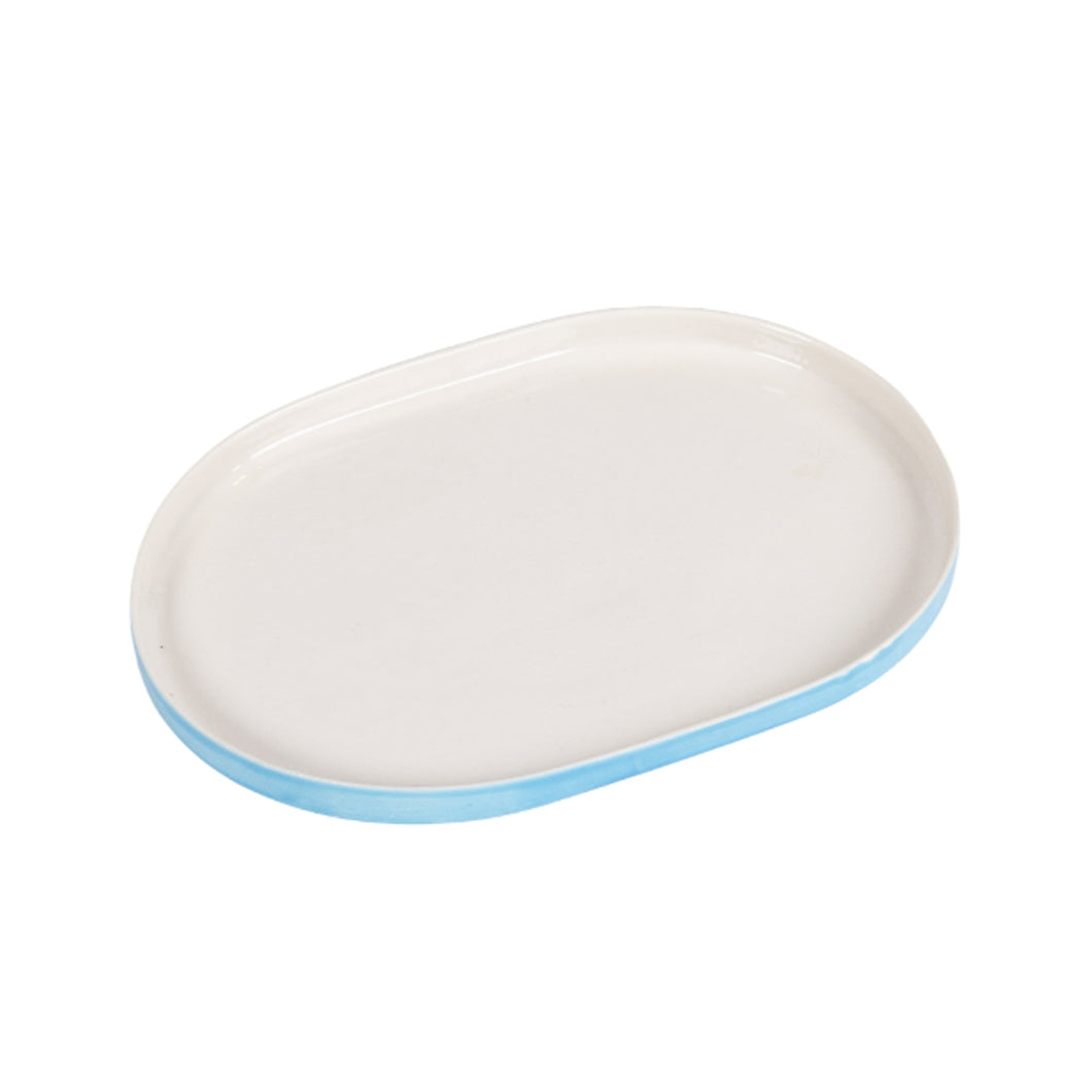 Luxuria Turkuaz Oval Seramik Tepsi