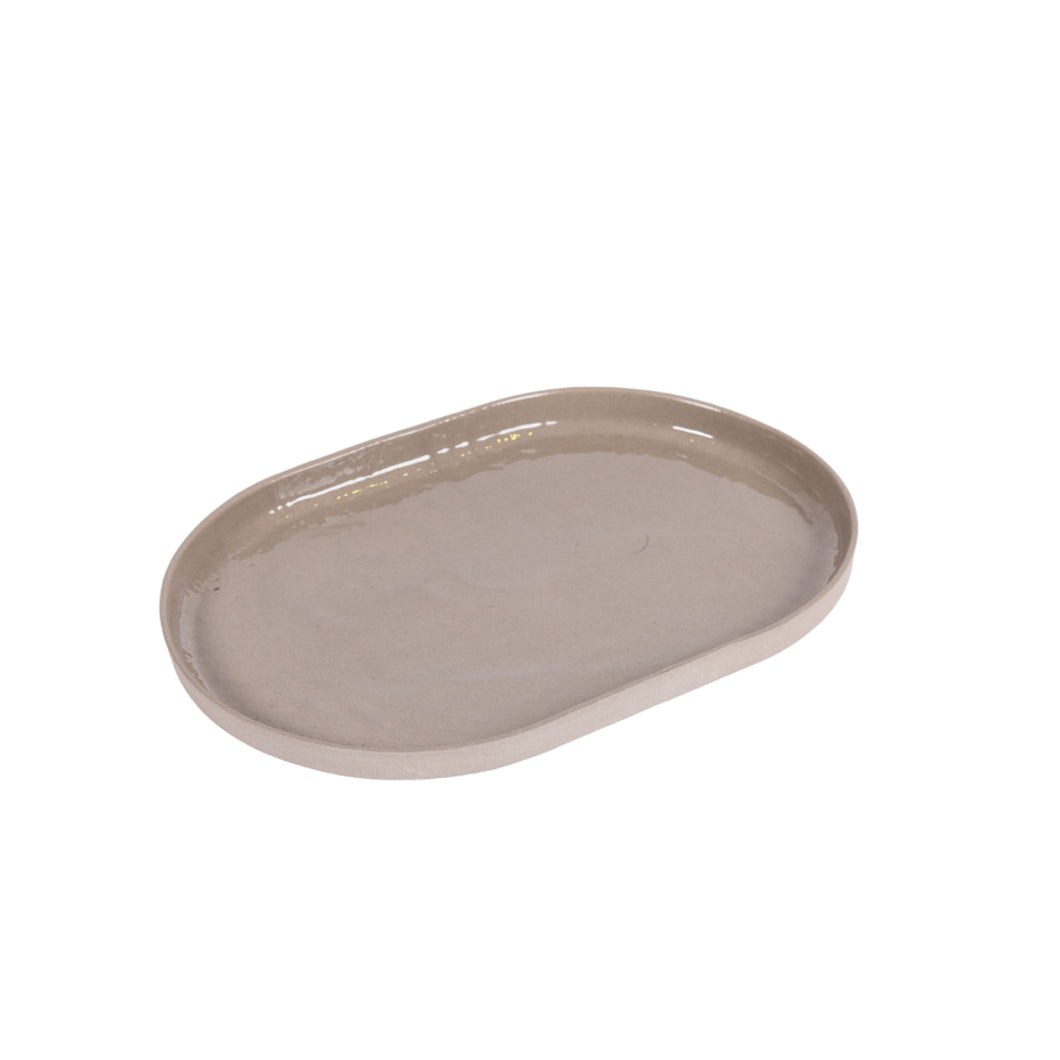 Luxuria Vizon Oval Seramik Tepsi