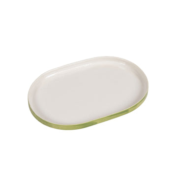 Luxuria Yeşil Oval Seramik Tepsi
