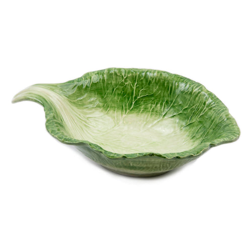 Luxuria Yeşil Yapraklı Çukur Oval Servis