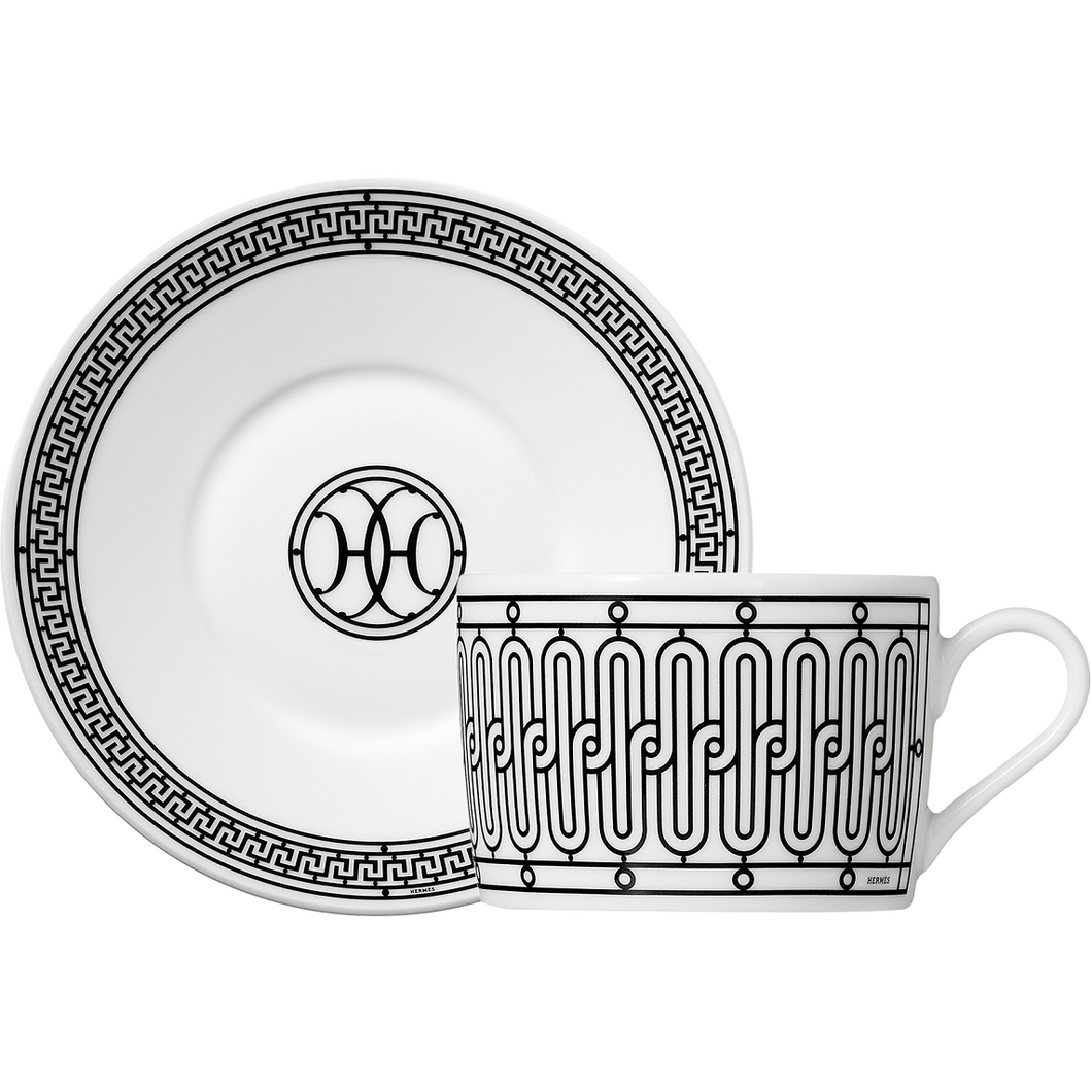 Hermès H Déco 2'Li Çay Fincanı ve Tabağı