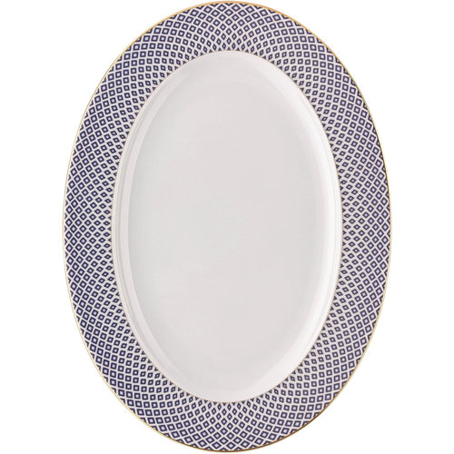 Rosenthal Carreau Blue Mavi Oval Servis