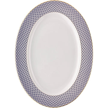 Rosenthal Carreau Blue Mavi Oval Servis