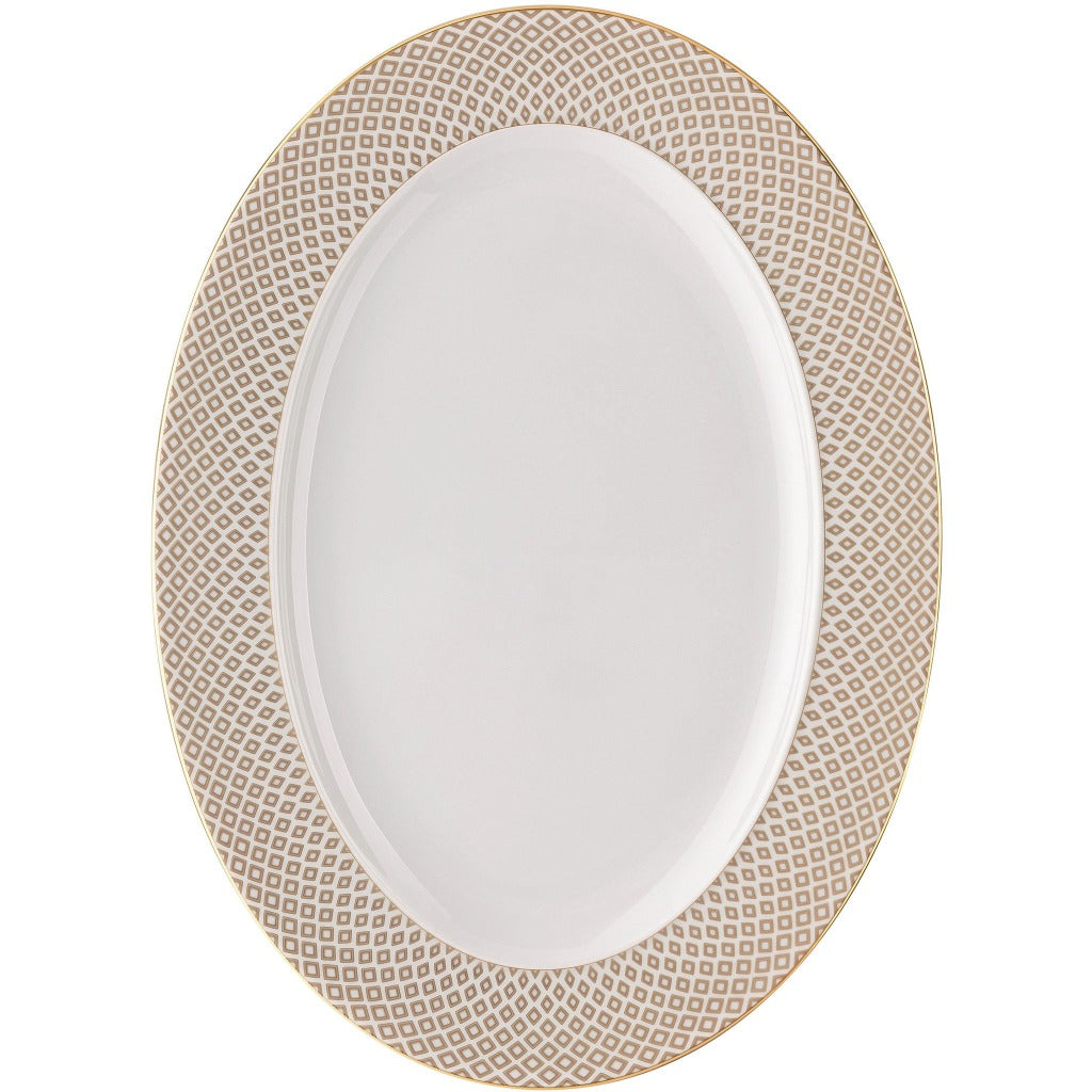 Rosenthal Carreau Beige Bej Oval Servis
