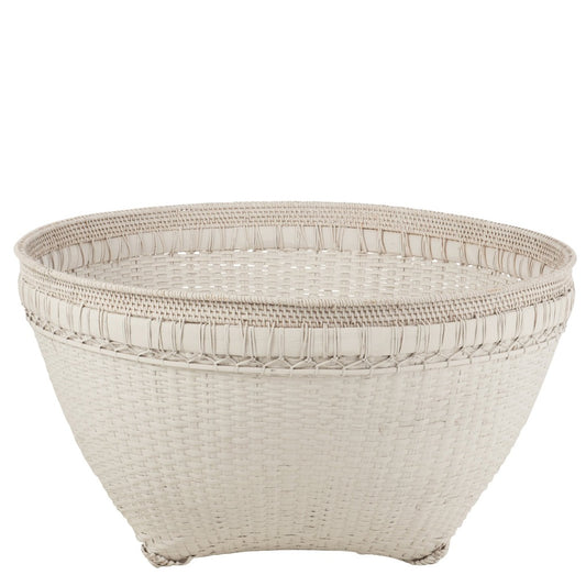 Luxuria Beyaz Hasır / Rattan Dekoratif Sepet