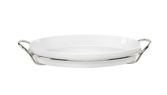 Binario Oval Porselen Servis Tabağı