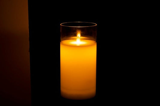 Luxuria Pilli Beyaz Büyük Mum