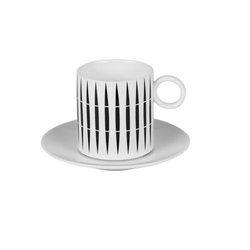 Luxuria Hampston Tekli Siyah Beyaz Mini Kahve ve Çay Kupası
