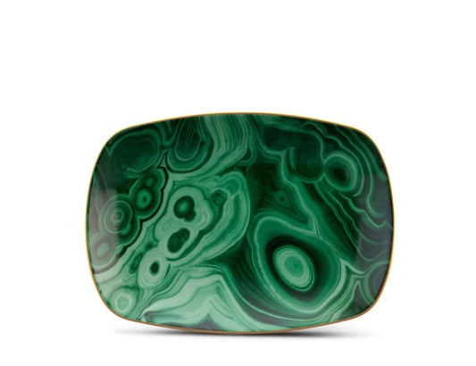 Malachite Dikdörtgen Tepsi 18x13 cm