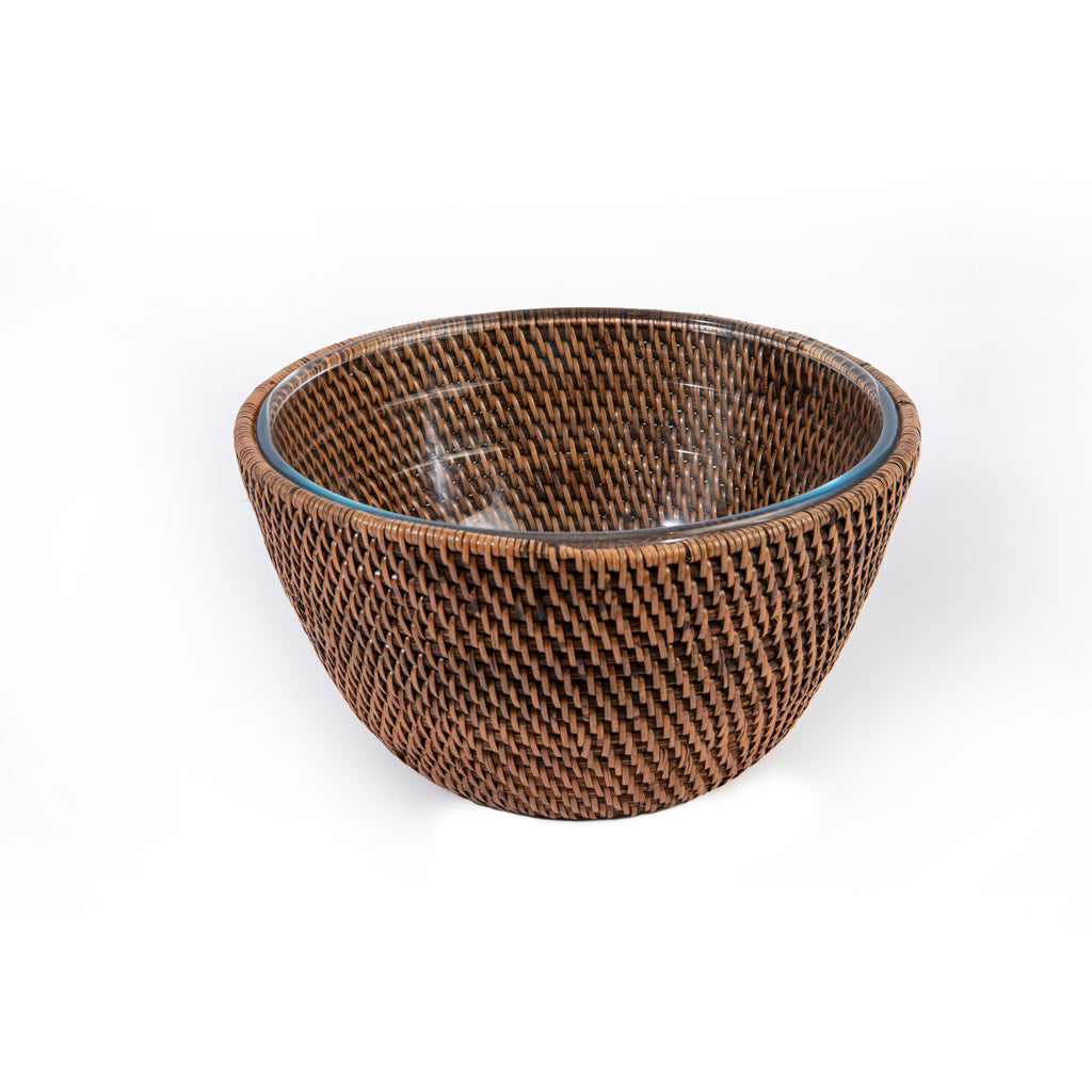 Aloha Life Yuvarlak Hasır / Rattan Salata Dekoratif Kase
