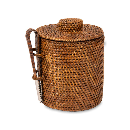 Aloha Life Hasır / Rattan Kapaklı Maşalı Buz Kovası