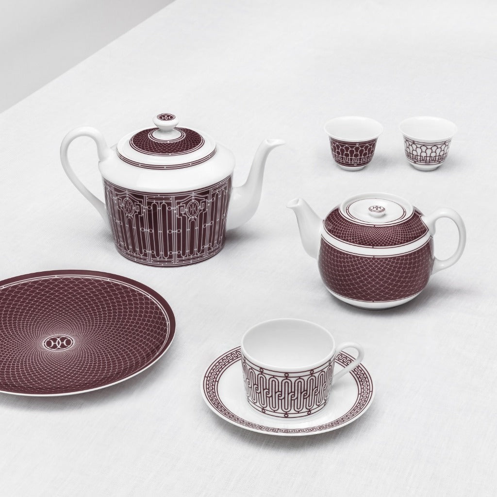 Hermès H Deco Rouge Çay Fincanı ve Tabağı