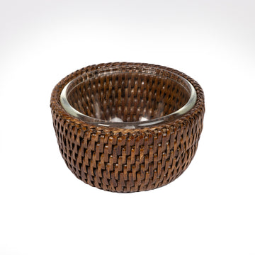 Rattan İçi Camlı Küçük Kase