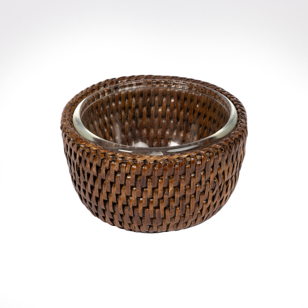 Rattan İçi Camlı Küçük Kase