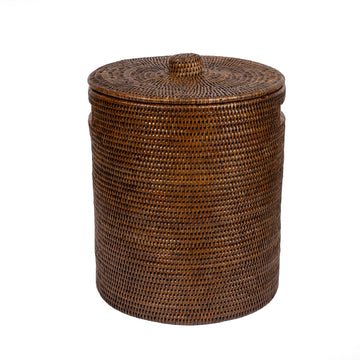 Rattan Kapaklı Çamaşır Sepeti