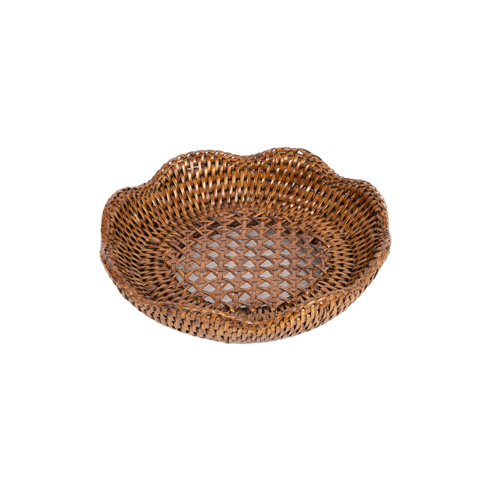 Rattan Yuvarlak Küçük Tepsi