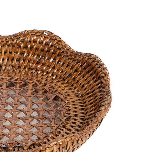 Rattan Yuvarlak Küçük Tepsi