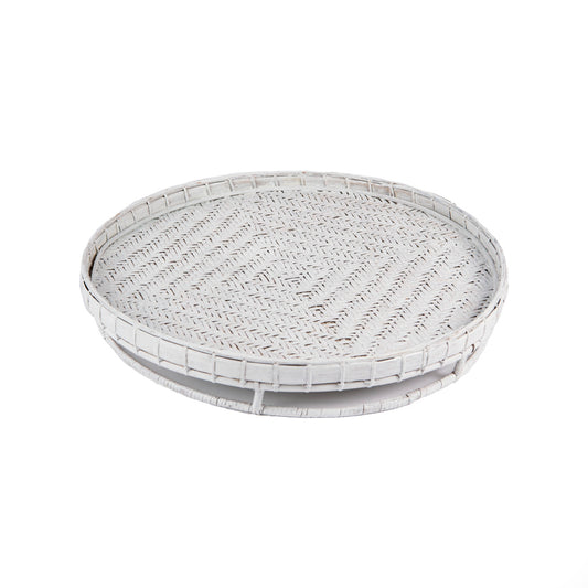 Rattan Ayaklı Beyaz Servis