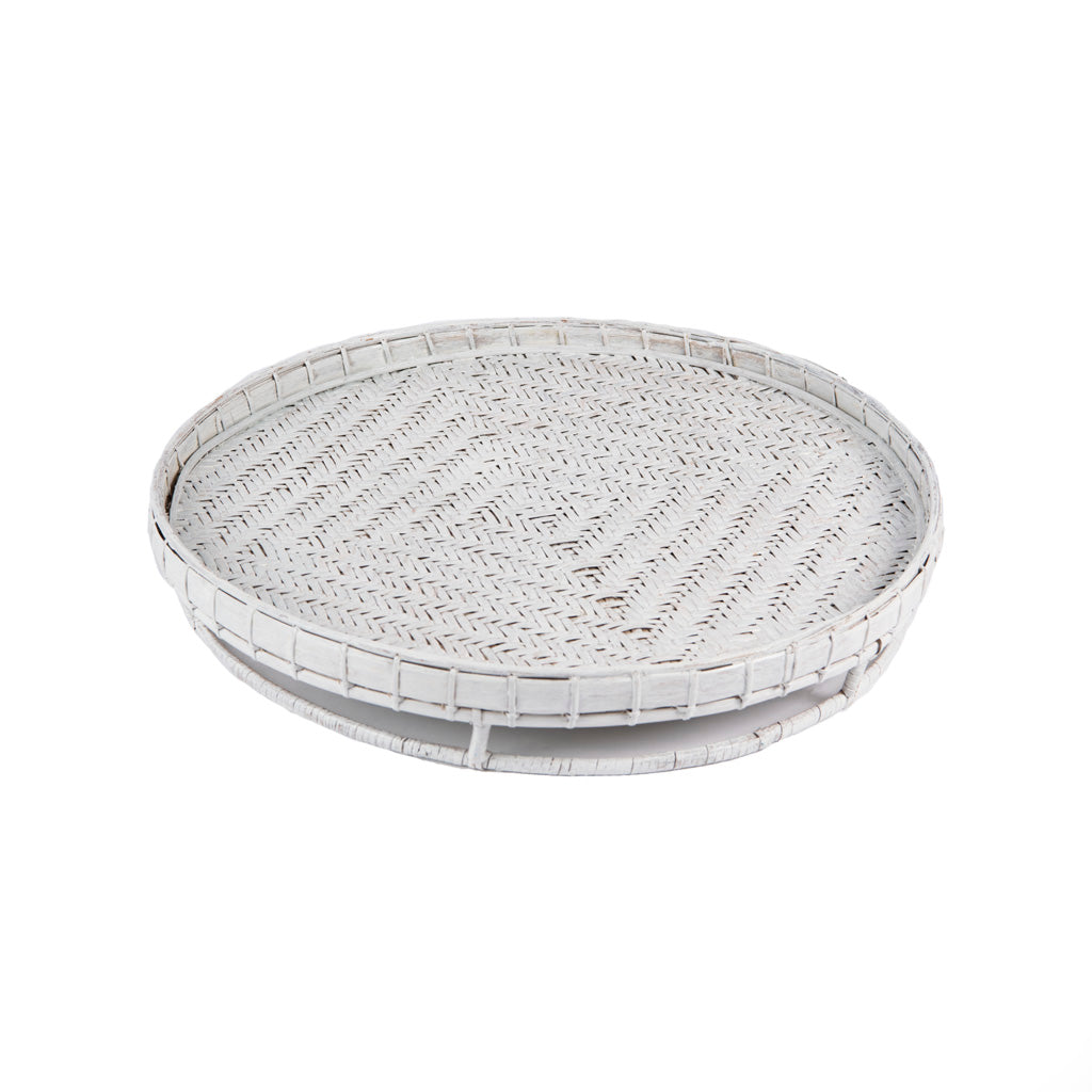 Rattan Ayaklı Beyaz Servis
