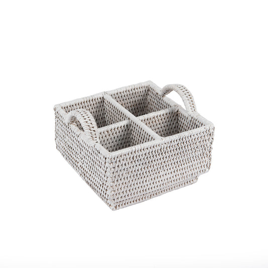 Rattan Beyaz Çatal Bıçaklık