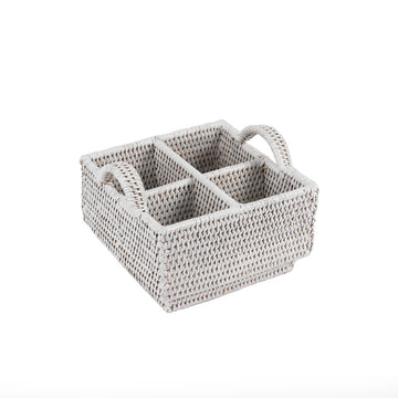 Rattan Beyaz Çatal Bıçaklık