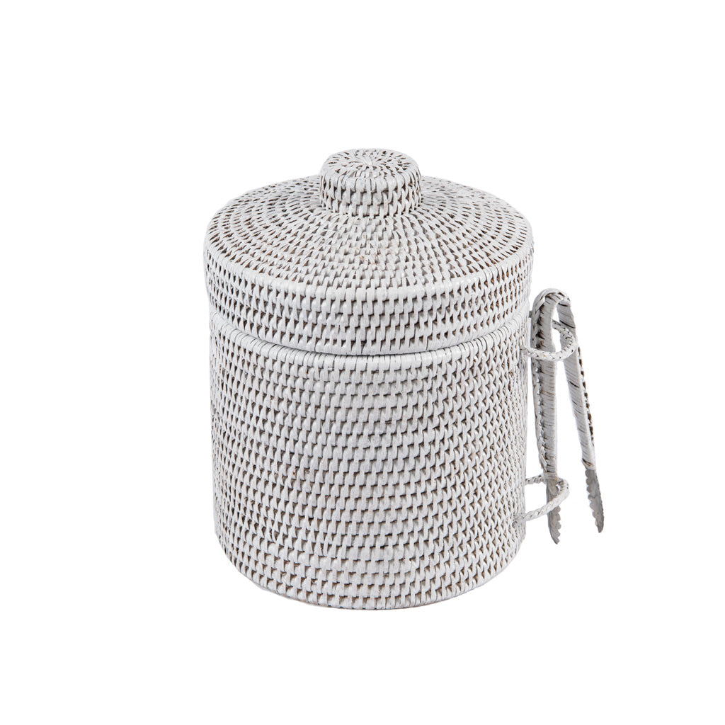 Rattan Beyaz Maşalı Buz Kovası