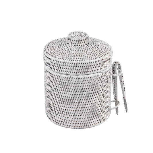Rattan Beyaz Maşalı Buz Kovası