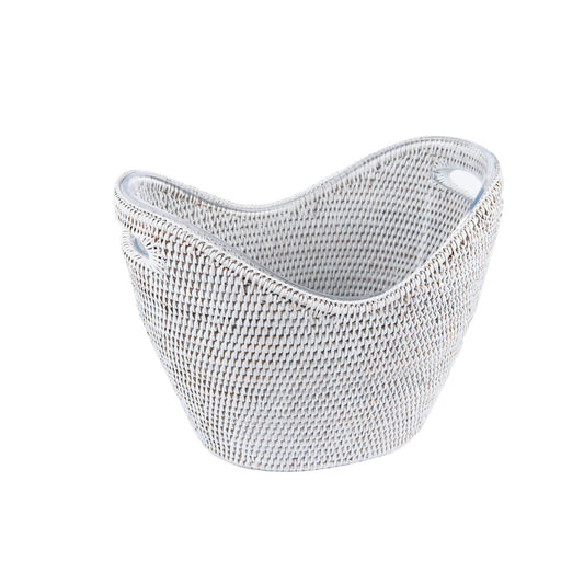 Rattan Beyaz Şampanya Kovası