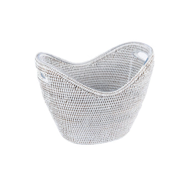 Rattan Beyaz Şampanya Kovası