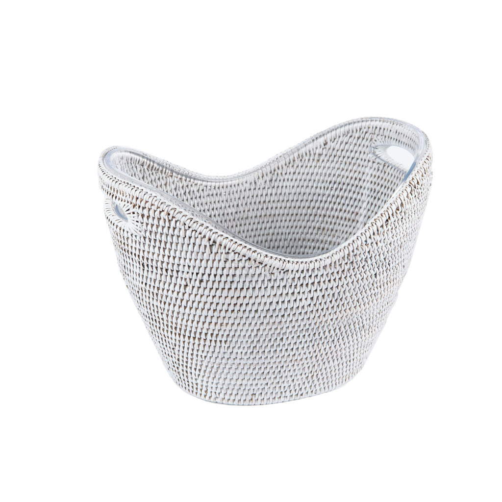 Rattan Beyaz Şampanya Kovası