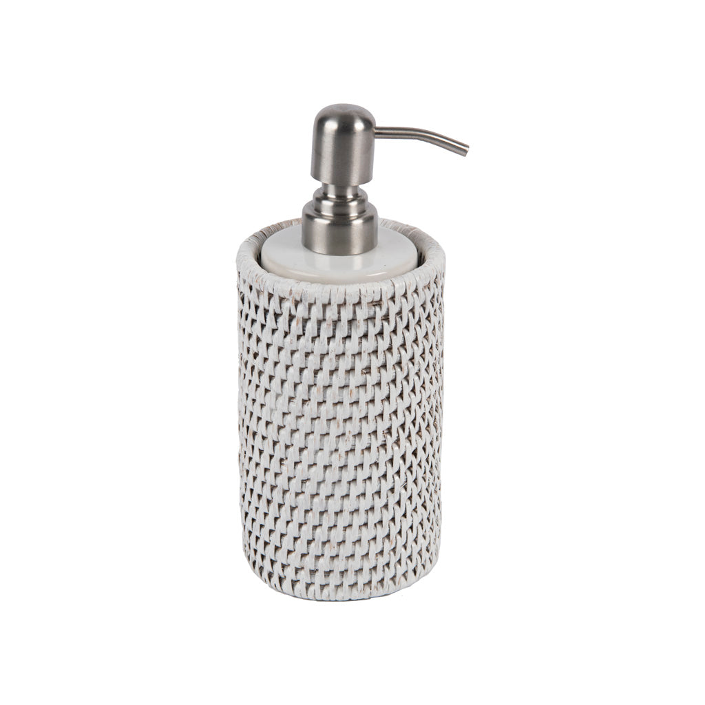 Rattan Beyaz Sıvı Sabunluk