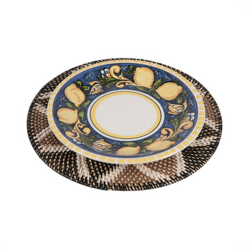Rattan Desenli Amerikan Servis